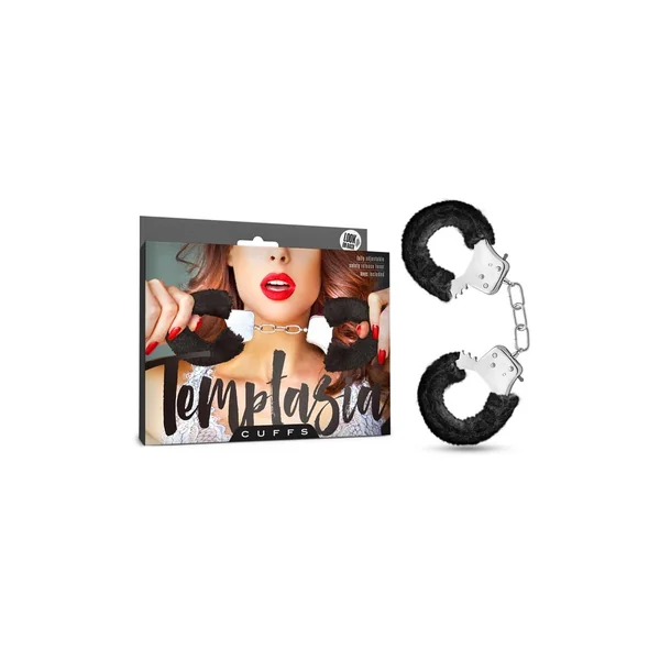 Temptasia Faux Fur Cuffs - Black