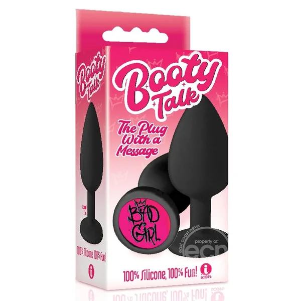 The 9's - Booty Talk Silicone Butt Plug Bad Girl - Black