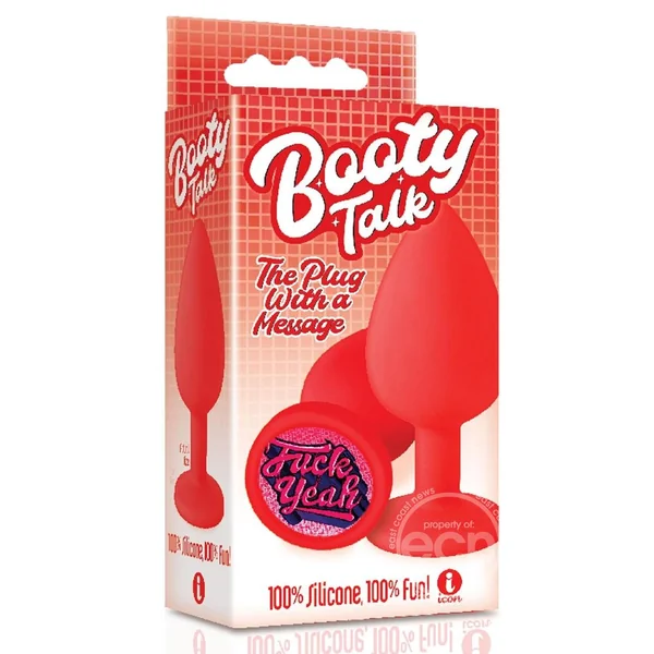 The 9's - Booty Talk Silicone Butt Plug F Yeah - Red