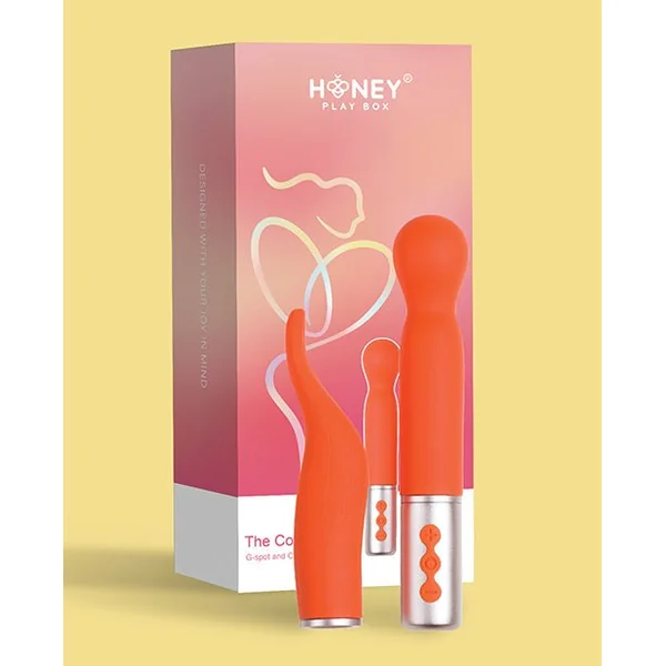 The Naughty Collection Interchangeable Heads Vibrator - Coral Bundle