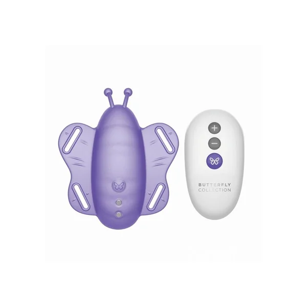 The Rabbit Company The Remote Control Butterfly Silicone Rechargeable Panty Vibe - Purple