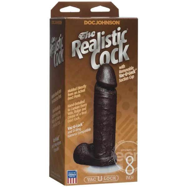 The Realistic Cock - 8 Inch Black