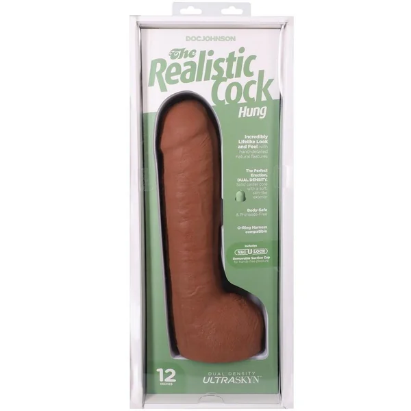 The Realistic Cock Hung 12 in. ULTRASKYN Vac-U-Lock Dildo