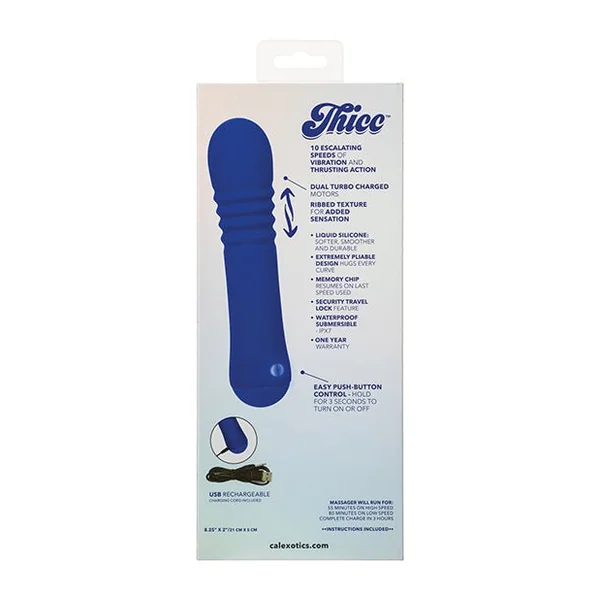 Thicc Chubby Thrusting Wand - Blue