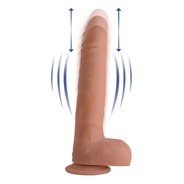 Thrusting & Vibrating Remote Control Silicone Dildo