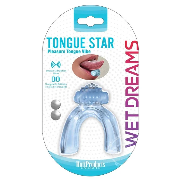 Tongue Star Pleasure Tongue Vibrator - Blue