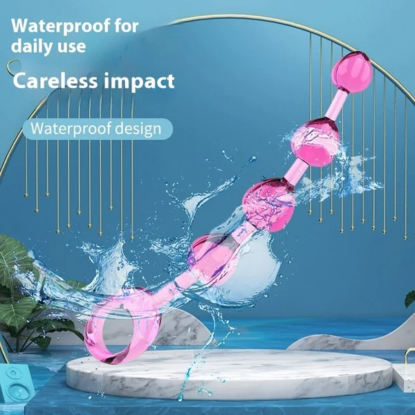 Transparent Jelly Color Four Beads Beads Butt Plug