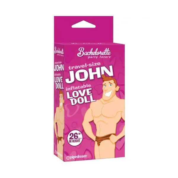 Travel-Size John Inflatable Love Doll – Bachelorette Party Favors Blowup Sex Doll
