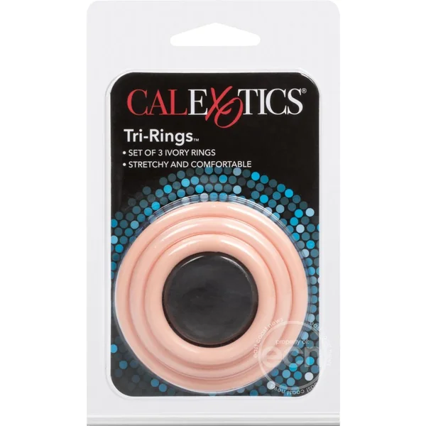 Tri Rings Cock Ring Set (3 Piece Set) - Vanilla
