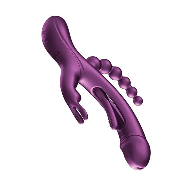 Trilux Kinky Finger Rabbit Vibrator With Anal Beads