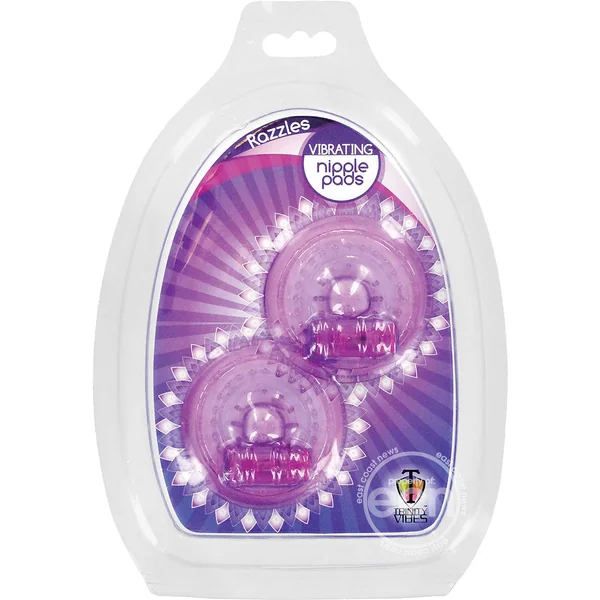 Trinity Vibes Razzle - Vibrating Nipple Pads - Purple
