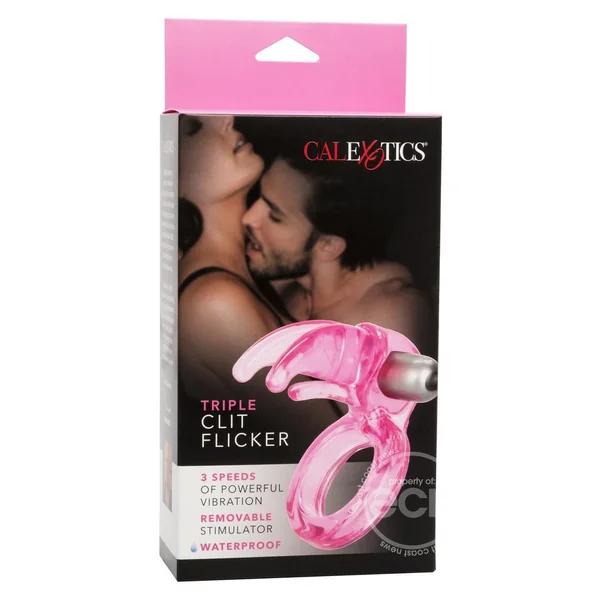 Triple Clit Flicker Cock Ring