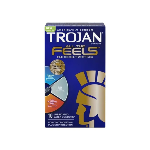 Trojan All The Feels Latex Condoms 10 Pack