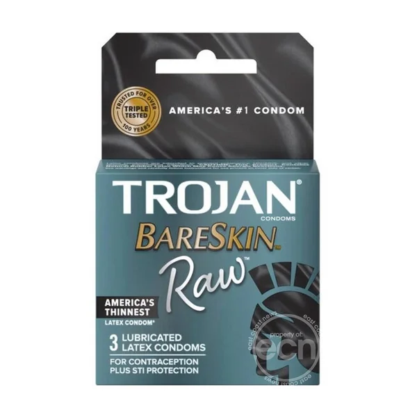 Trojan BareSkin Raw Condom - Pack of 3