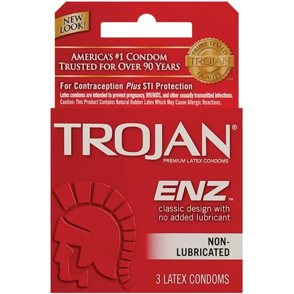 Trojan Enz Non-lubricated - Box Of 3