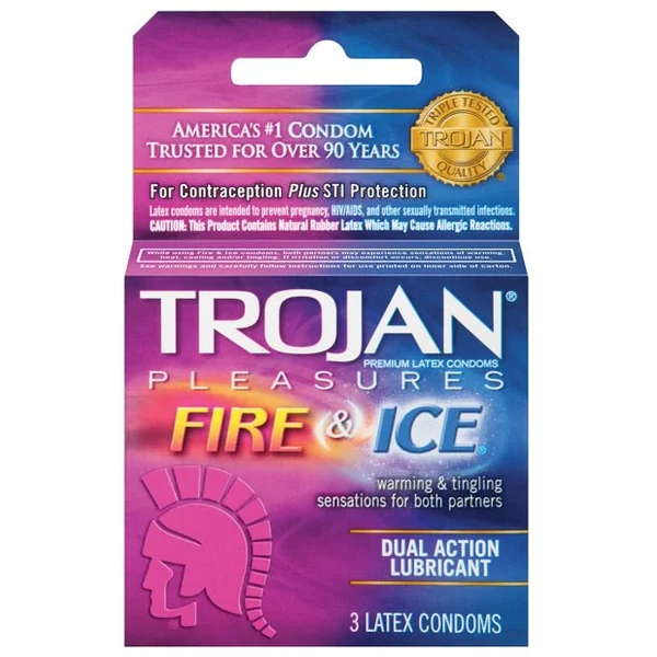 Trojan Fire & Ice Condoms - Box Of 3