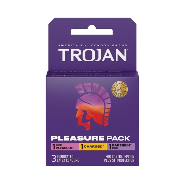 Trojan Pleasure Pack Condoms (3ct)