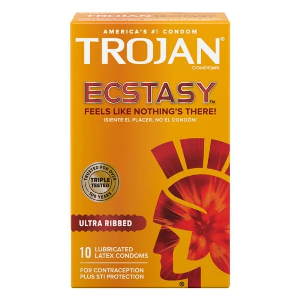 Trojan Ultra Ribbed Ecstasy 10Pk