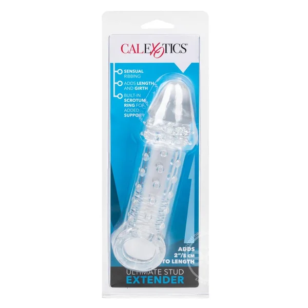 Ultimate Stud Penis Extender with Scrotum Support - Clear