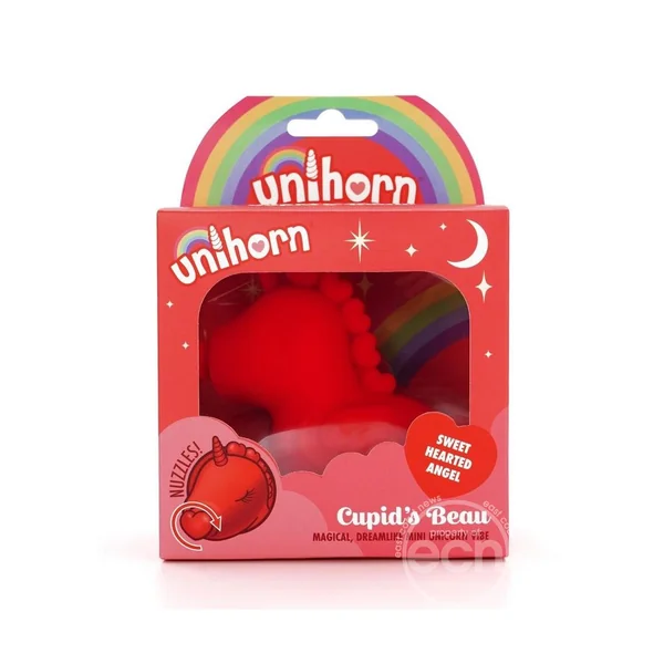 Unihorn Cupid's Beau The Nussling Nose One Rechargeable Silicone Clitoral Vibrator - Red