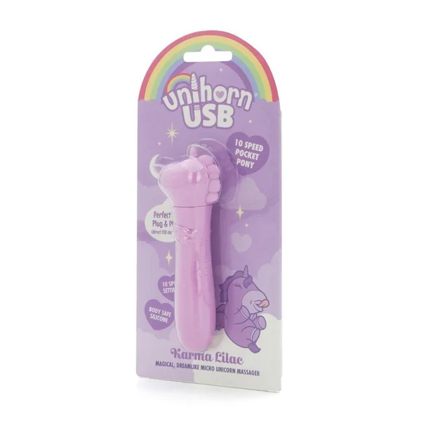 Unihorn Karma Lilac Rechargeable Silicone USB Bullet - Lavender