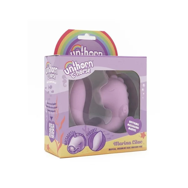 Unihorn Marina Lilac C Horse Rechargeable Silicone Vibrator - Lavender