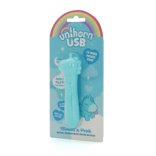 Unihorn Mount'n Peak Rechargeable Silicone USB Bullet - Blue