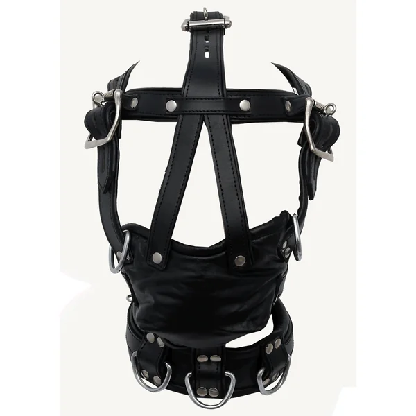 Unisex Leather Bondage Muzzle | Fetish Slave Hood
