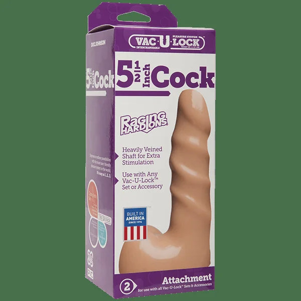 Vac-u-lock 5.5" Raging Hard On Realistic Cock - Flesh
