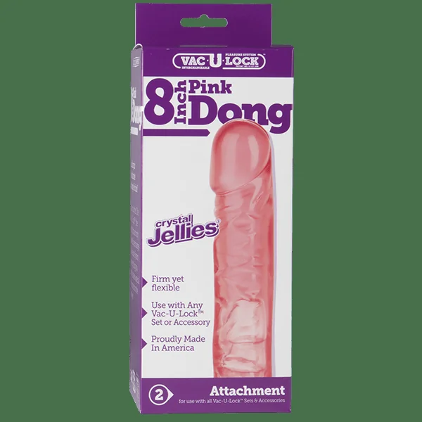 Vac-u-lock 8" Crystal Jellie Pink
