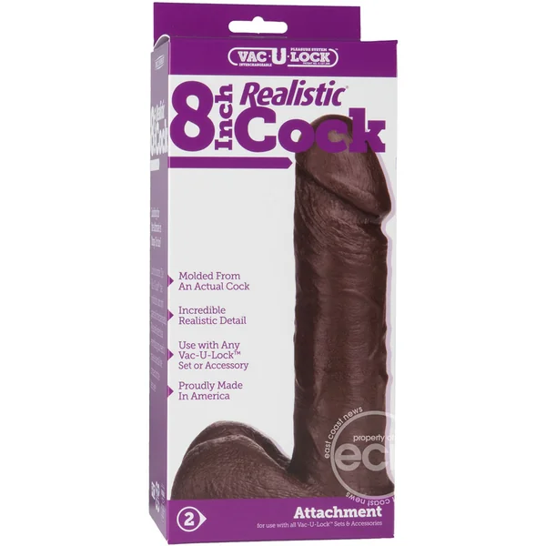 Vac-U-Lock - 8 Inch Realistic Cock FirmSkyn