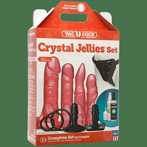 Vac-u-lock Crystal Jellies Set - Pink