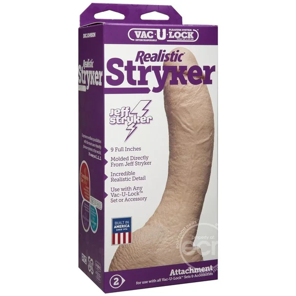 Vac-U-Lock Realistic Stryker Dildo 9in - Vanilla