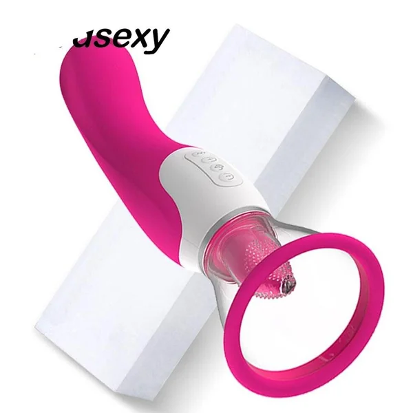 Vagina Sucking Lick Vibrator For Adult Oral Sex Suction Clitoris Nipple Stimulation Massagers Female Masturbation Erotic Sex Toy