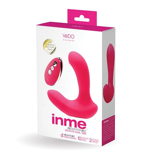 VeDO Inme Rechargeable Dual Vibe w/Remote Control - Pink