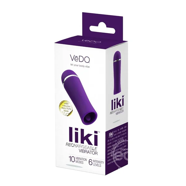 VeDO Liki Rechargeable Silicone Flicker Vibrator - Deep Purple