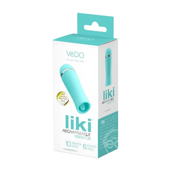 VeDO Liki Rechargeable Silicone Flicker Vibrator - Teal