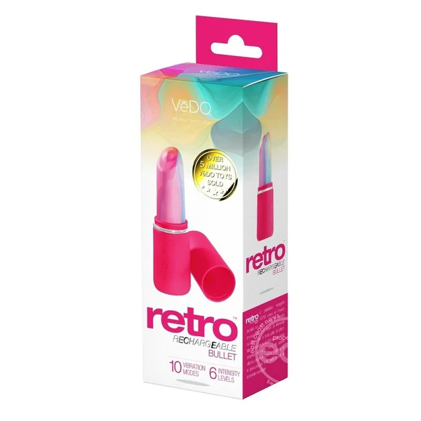 VeDO Retro Silicone Rechargeable Bullet - Pink