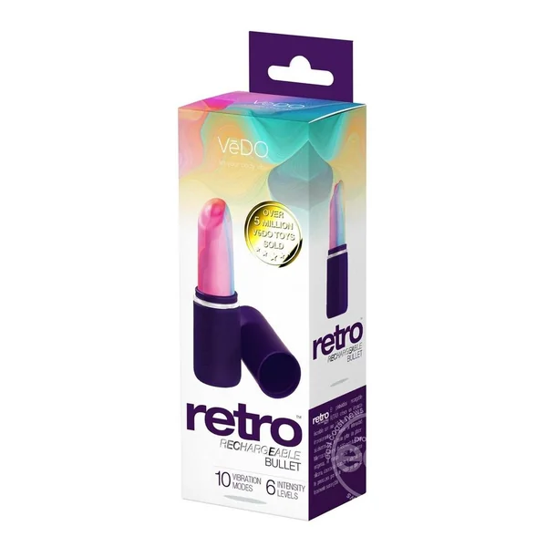 VeDO Retro Silicone Rechargeable Bullet - Purple
