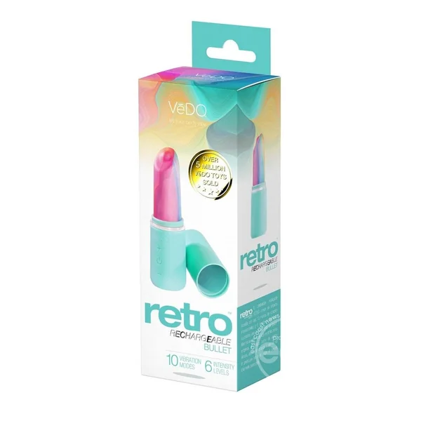 VeDO Retro Silicone Rechargeable Bullet - Turquoise