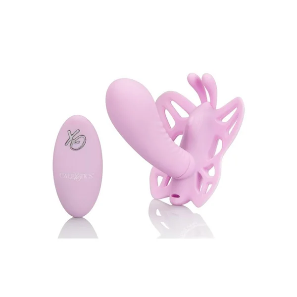 Venus Butterfly Venus G Silicone Rechargeable Strap-On with Remote Control - Pink