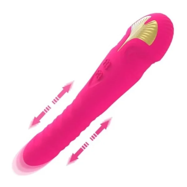 Vibrating Bunny Telescopic 3 Thrust 10 Vibrating Dildo Clitoral Stimulator Retractable Female Masturbators