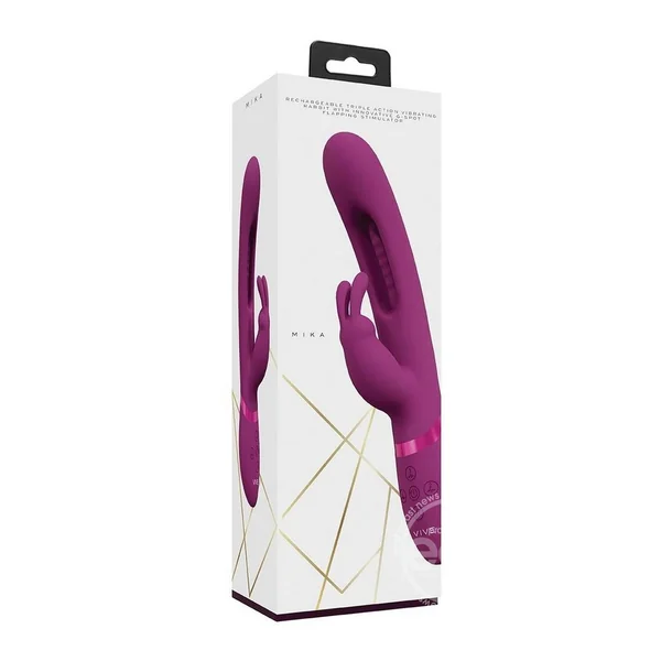 Vive Mika Rechargeable Triple Motor Vibrating Rabbit - Pink