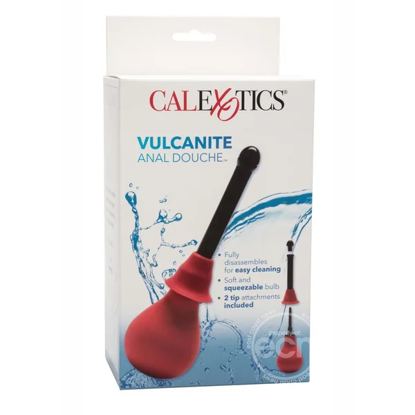 Vulcanite Anal Douche - Red and Black