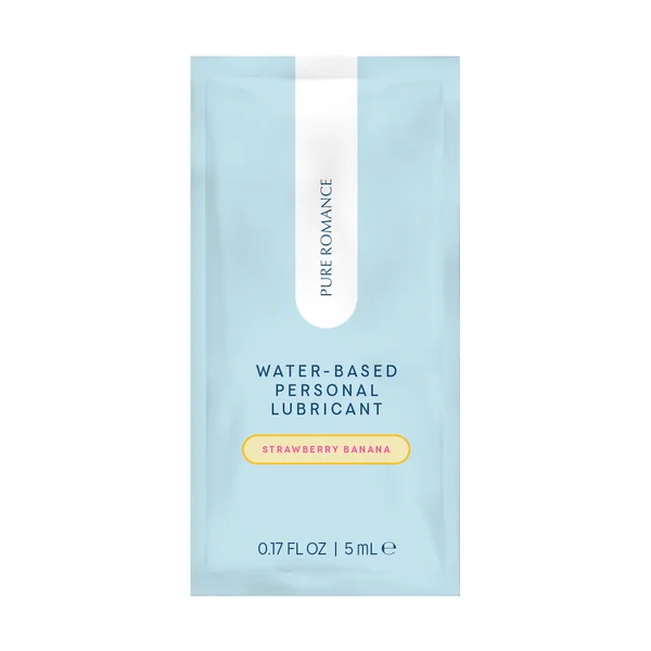 Water-Based Personal Lubricant - Strawberry Banana - Foil Packs (10)