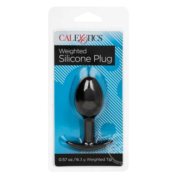 Weighted Silicone Anal Plug - Black