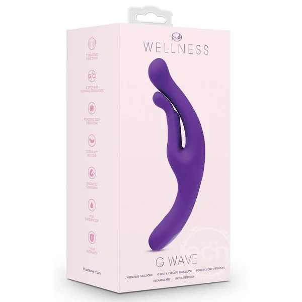 Wellness G Wave Rechargeable Silicone G-Spot Vibrator - Purple