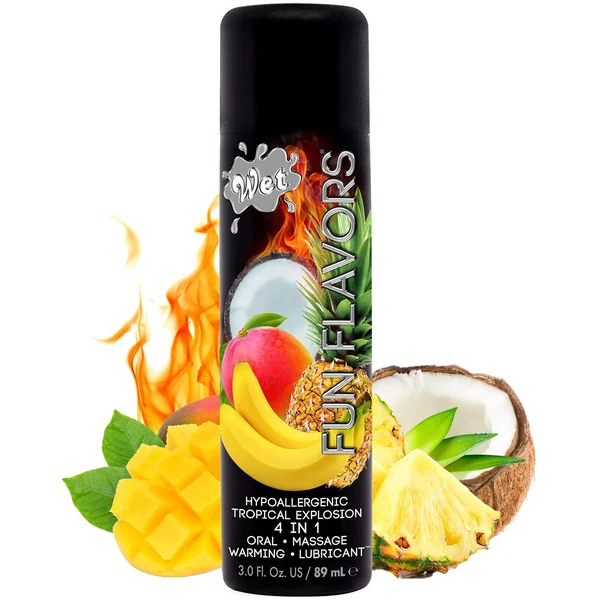 WET FLAVOURED WATER BASED LUBRICANT – 3OZ – TROPICAL EXPLOSION