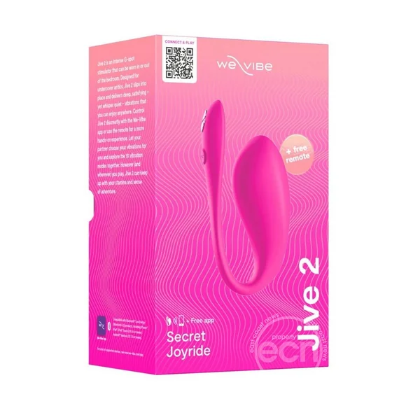 We-Vibe Jive 2 Silicone Rechargeable Remote Control Wearable G-Spot Vibrator - Electric Pink