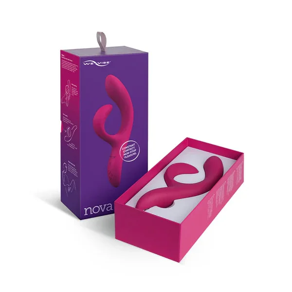 We-Vibe Nova 2 Rechargeable Flexible Silicone Rabbit Vibrator Pink